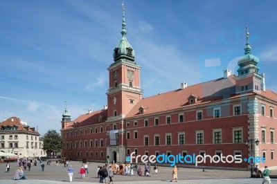 A View Of The Old Market Square In Warsaw Stock Photo