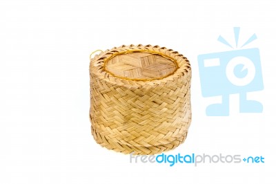 A Wicker Rice Of Thailand's North And Northeast Stock Photo