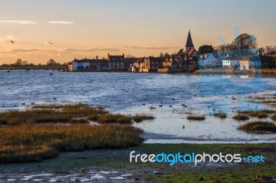 A Winter's Afternoon At Bosham Stock Photo