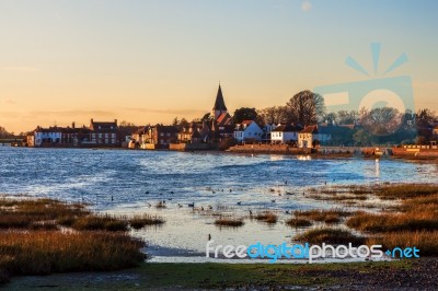 A Winter's Afternoon At Bosham Stock Photo