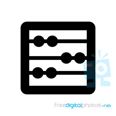 Abacus Symbol Icon  Illustration On White Background Stock Image