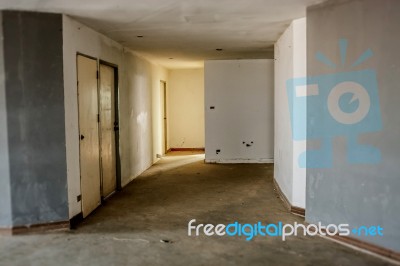 Abandoned Residential Building Stock Photo