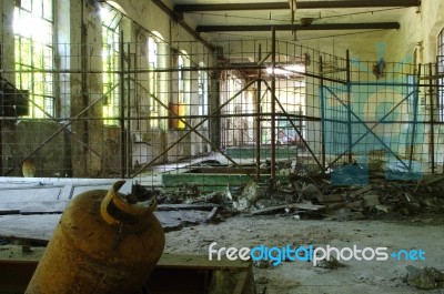 Abandoned Warehouse Stock Photo