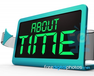 About Time Clock Shows Late And Tardiness Stock Image