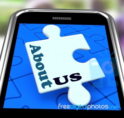 About Us Smartphone Means What We Do Website Section Stock Image