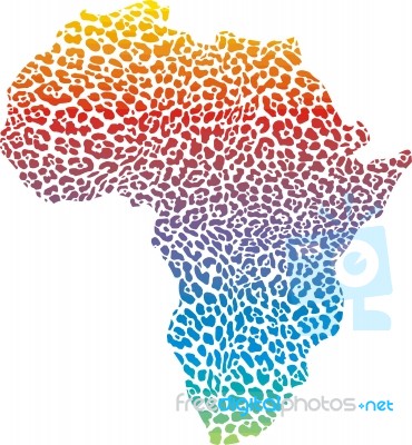 Abstract Africa In A Leopard Camouflage Stock Image