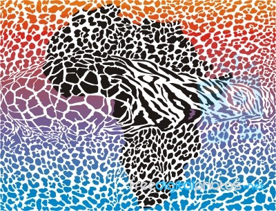 Abstract Africa In Wild Animals Camouflage Stock Image