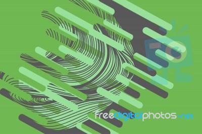 Abstract Art Pattern Scene On A Green Stock Image