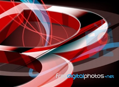 Abstract B Shapes Motion Graphics Scene Stock Image