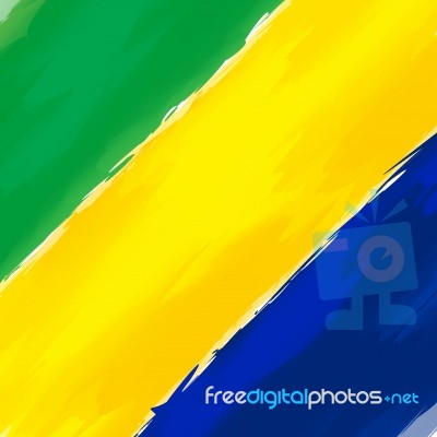 Abstract Background Brazil Green Yellow Blue Stock Image