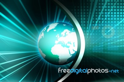 Abstract Background With Globe Stock Image