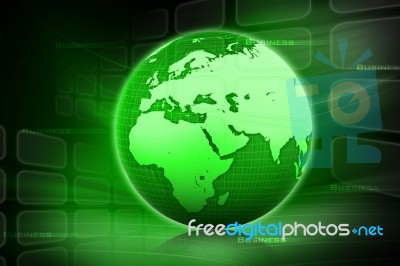 Abstract Background With Globe Stock Image