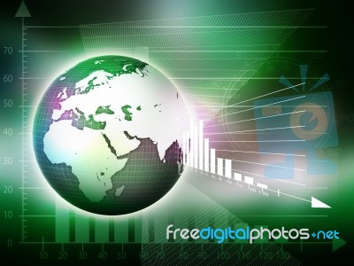 Abstract Background With Globe Stock Image