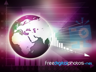 Abstract Background With Globe Stock Image