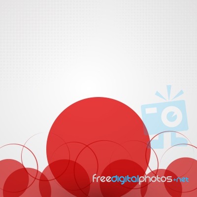 Abstract Background With Red Circles And Halftone Stock Image