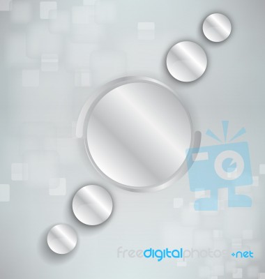 Abstract Background With Silver And Realistic Spheres Stock Image