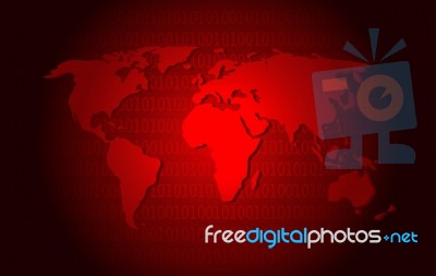 Abstract Background With World Map Stock Image