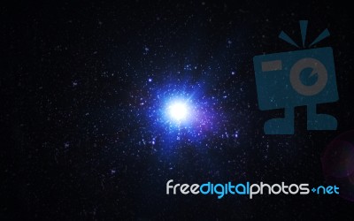 Abstract Beautiful Galaxy Backgrounds And Lens Flare Lights Stock Image