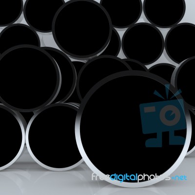 Abstract Black Rounded Box Display Stock Image