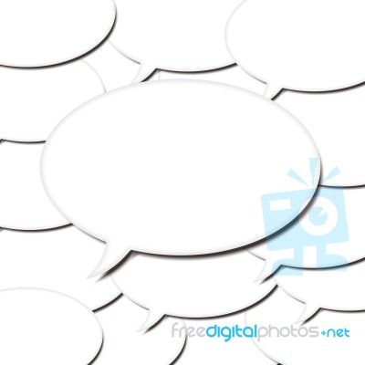 Abstract Blank Geometric Bubble Talk With Drop Shadow Background… Stock Image