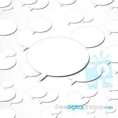 Abstract Blank Geometric Bubble Talk With Drop Shadow Background… Stock Image