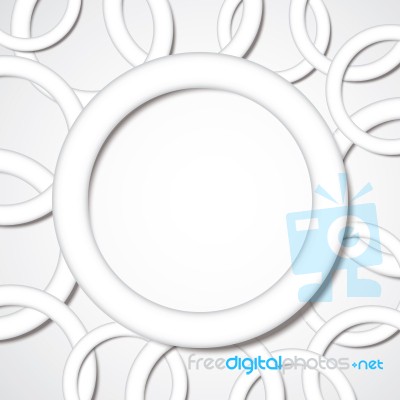 Abstract Blank Geometric Circle With Drop Shadow Background Stock Image