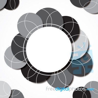 Abstract Blank Geometric Circle With Drop Shadow Background Stock Image