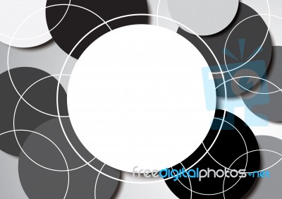 Abstract Blank Geometric Circle With Drop Shadow Background Stock Image