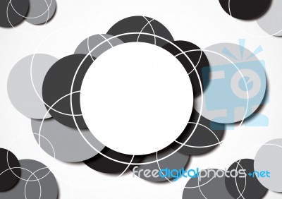 Abstract Blank Geometric Circle With Drop Shadow Background Stock Image