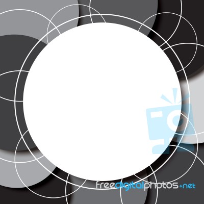 Abstract Blank Geometric Circle With Drop Shadow Background Stock Image