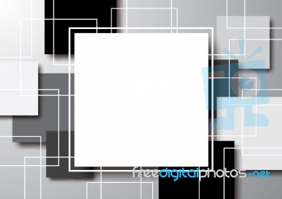 Abstract Blank Geometric Square With Drop Shadow Background Stock Image