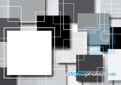 Abstract Blank Geometric Square With Drop Shadow Background Stock Image