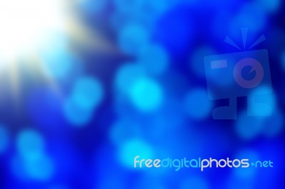 Abstract Blue Blurred Background Stock Photo