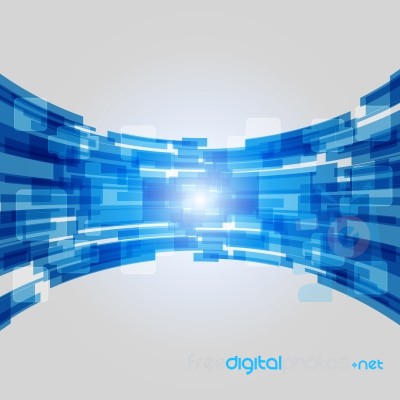 Abstract Blue Technology New Future Concept Background Stock Image