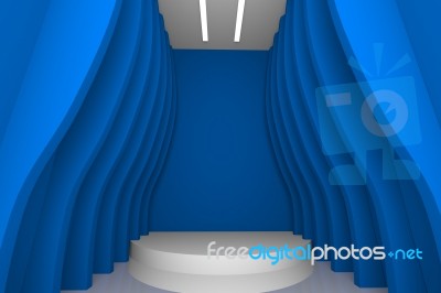 Abstract Blue Wall Stock Image