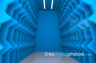 Abstract Blue Wall Stock Image