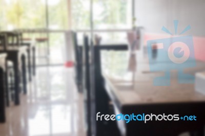 Abstract Blur Local Reataurant Interior Stock Photo