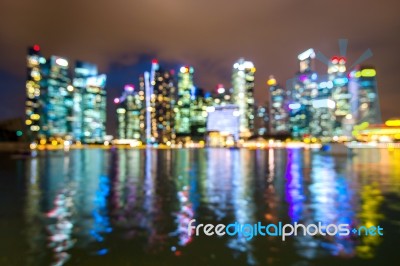 Abstract Blurred Lights City Background. Bokeh Background Stock Photo