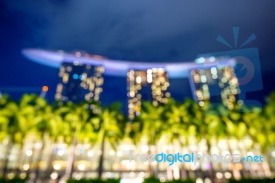 Abstract Blurred Lights City Background. Bokeh Background Stock Photo