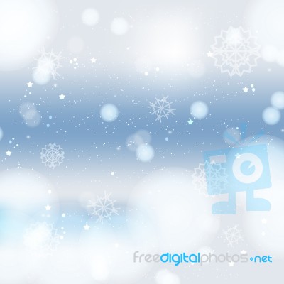 Abstract Christmass Winter Background With Snowflakes Stock Image