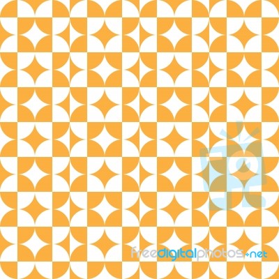 Abstract Circle Square Pattern Orange Stock Image