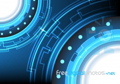 Abstract Circle Technology Background  Illustration Stock Image