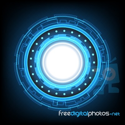 Abstract Circle Technology Background  Illustration Stock Image