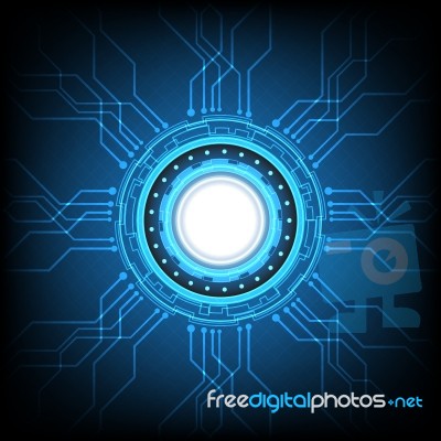 Abstract Circle Technology Background  Illustration Stock Image