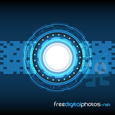 Abstract Circle Technology Background  Illustration Stock Image