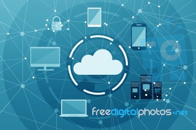 Abstract Cloud Computing Stock Image