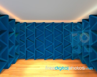 Abstract Color Blue Wall Interior Design Stock Image