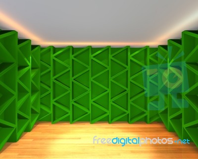 Abstract Color Green Wall Interior Design Stock Image