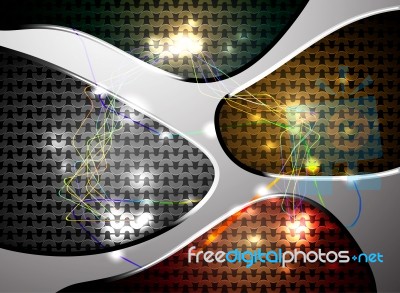 Abstract Colorful Line On Pattern Stock Image