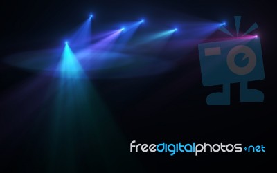 Abstract Colorful Stage Light And Black Background Stock Image